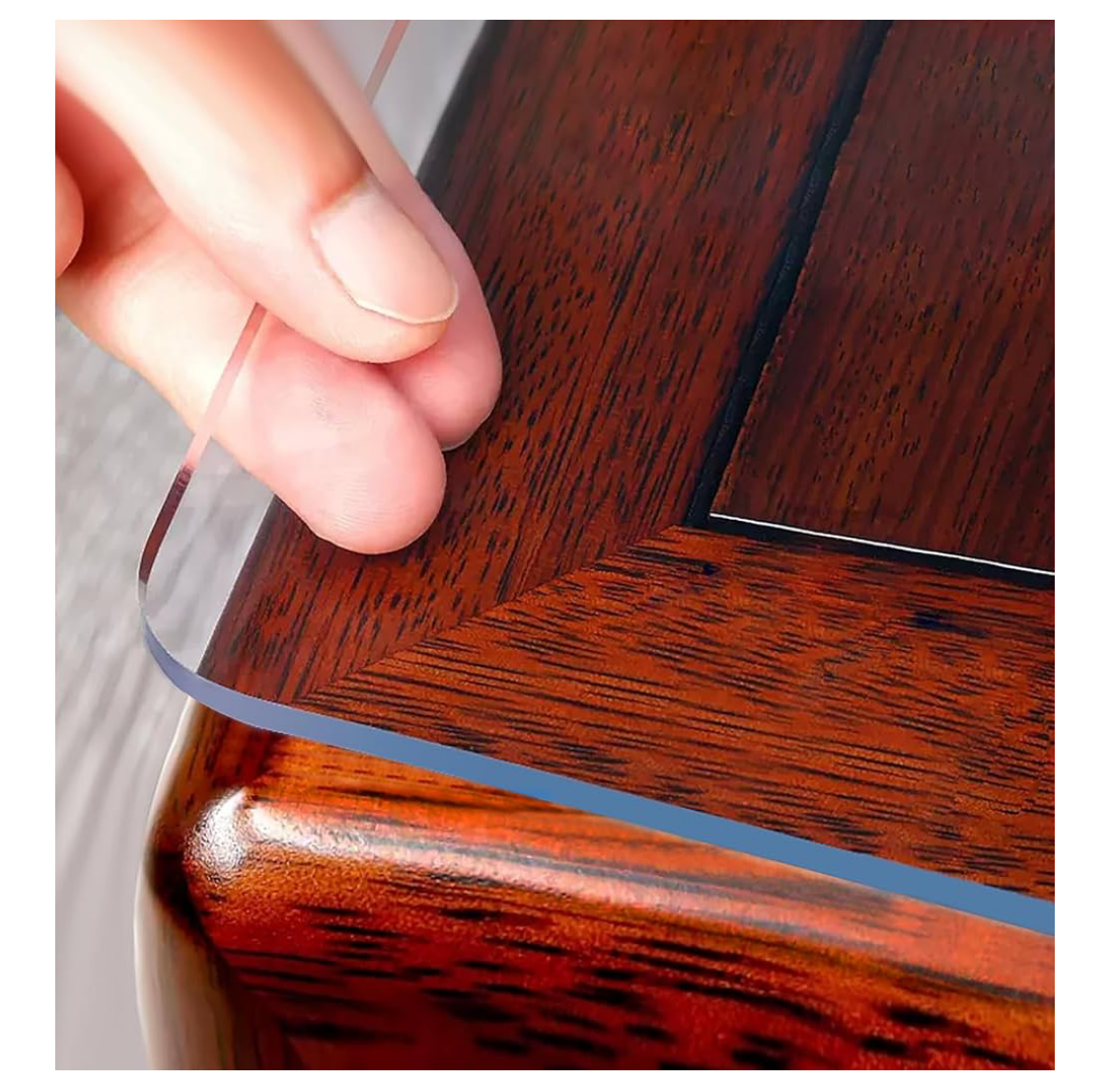 OstepDecor Transparent PVC Table Protector, for dining tables, tablecloths, and wooden kitchen tables, 5/64 inch thick, 36 x 72 inches