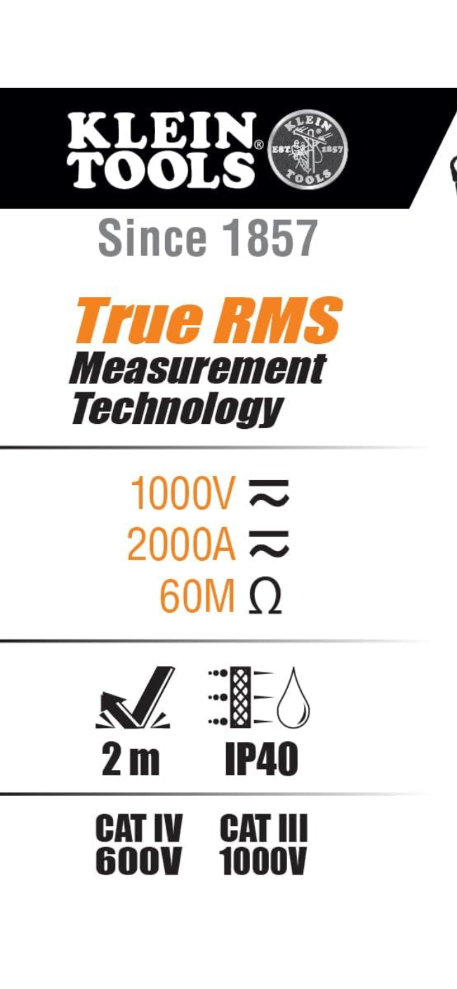 Klein Tools digital ammeter clamp