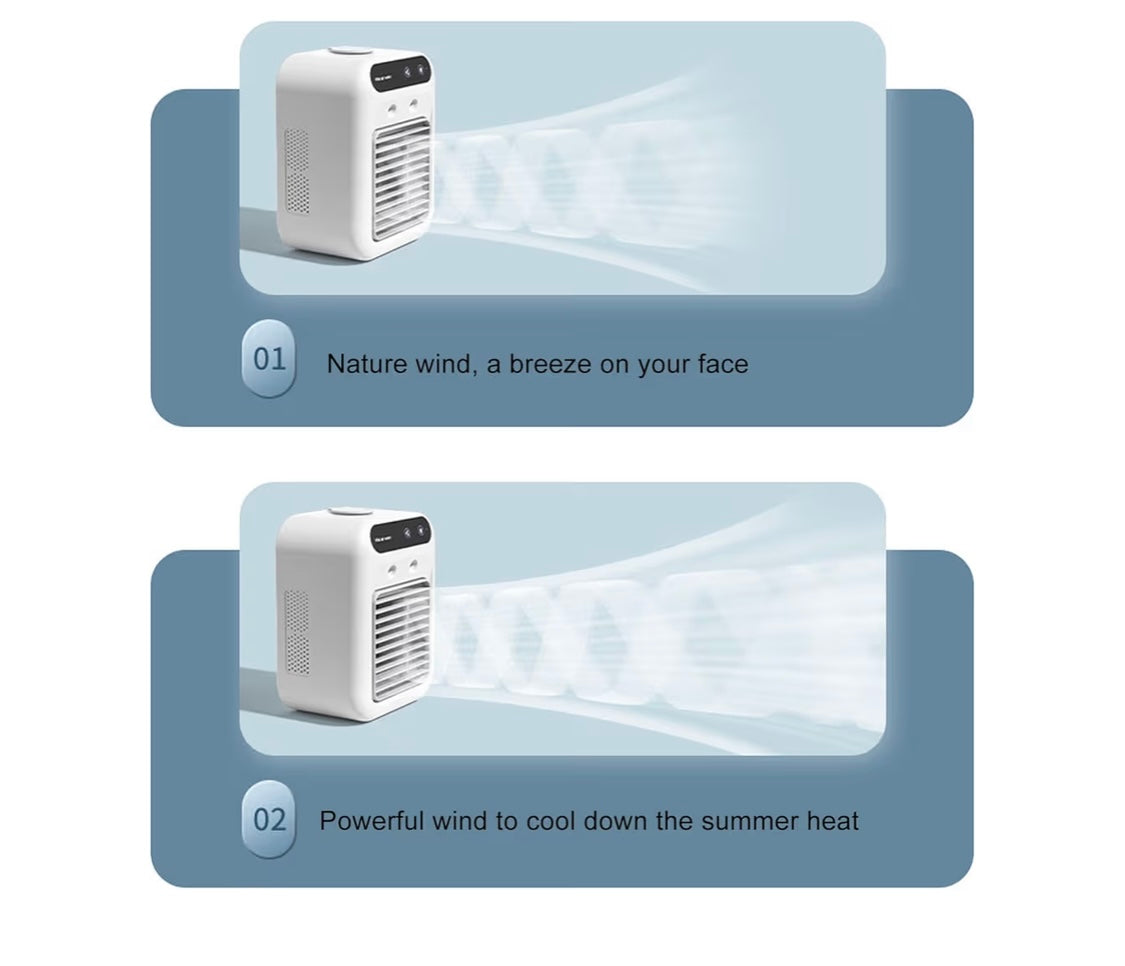 Portable air conditioning, powerful cooling fan