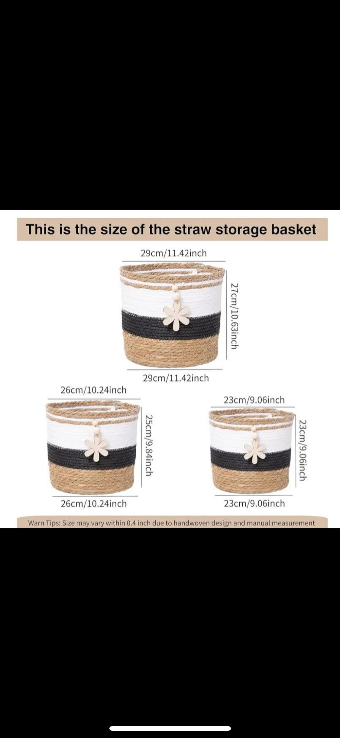 Decorative Woven Sawiden Storage Basket